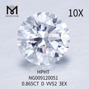 0.865CT RD hvid VVS2 3EX lab produceret diamanter