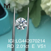 2,01 carat E VS1 Rund billig lab dyrket ædelsten diamant 3EX billig pris