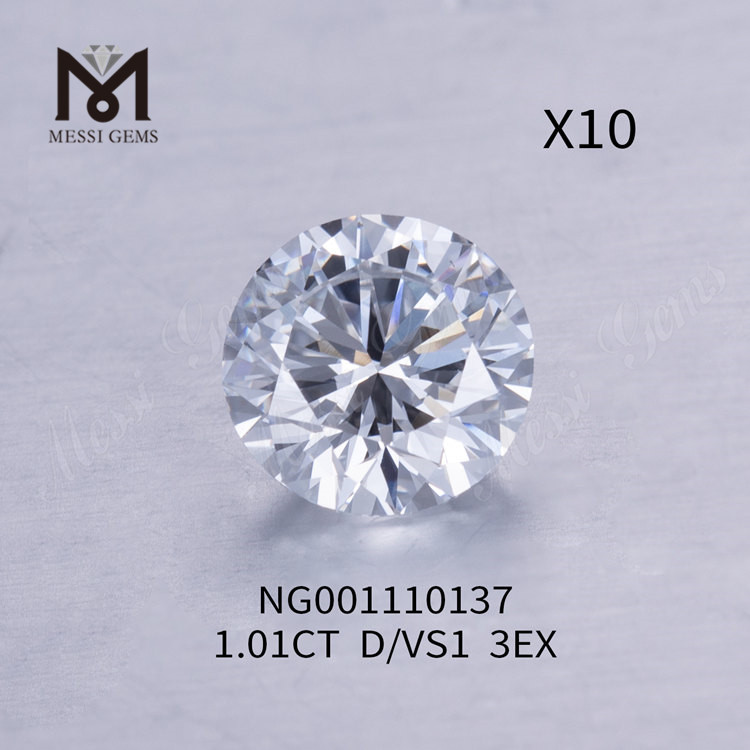1.01ct VS1 D EX ROUND BRILLIANT bedste online laboratoriedyrkede diamanter