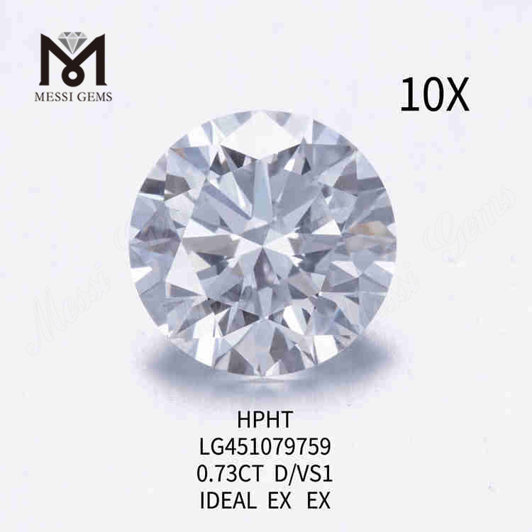 0.73CT D/VS1 løs lab lavet diamant IDEAL EX EX