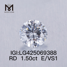 1,50 karat E/VS1 VG laboratoriedyrket diamant rund