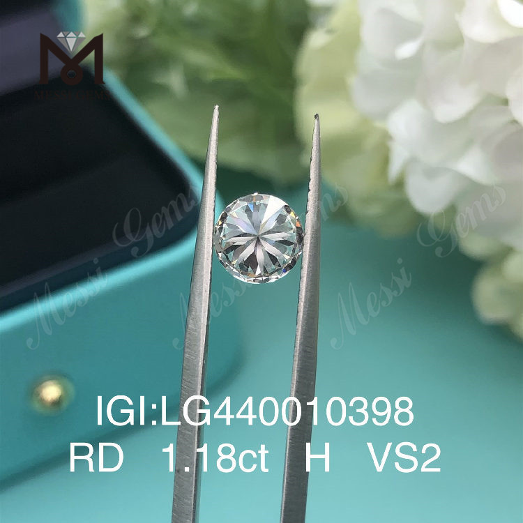 1,18 karat H VS2 3EX laboratoriedyrket diamant rund 