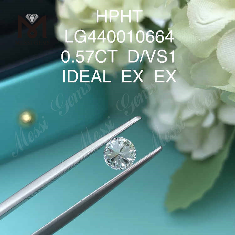 0.57CT D/VS1 runde laboratoriedyrkede diamanter online IDEAL