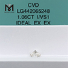 1,06 karat I VS1 Rund laboratoriedyrket diamant CVD