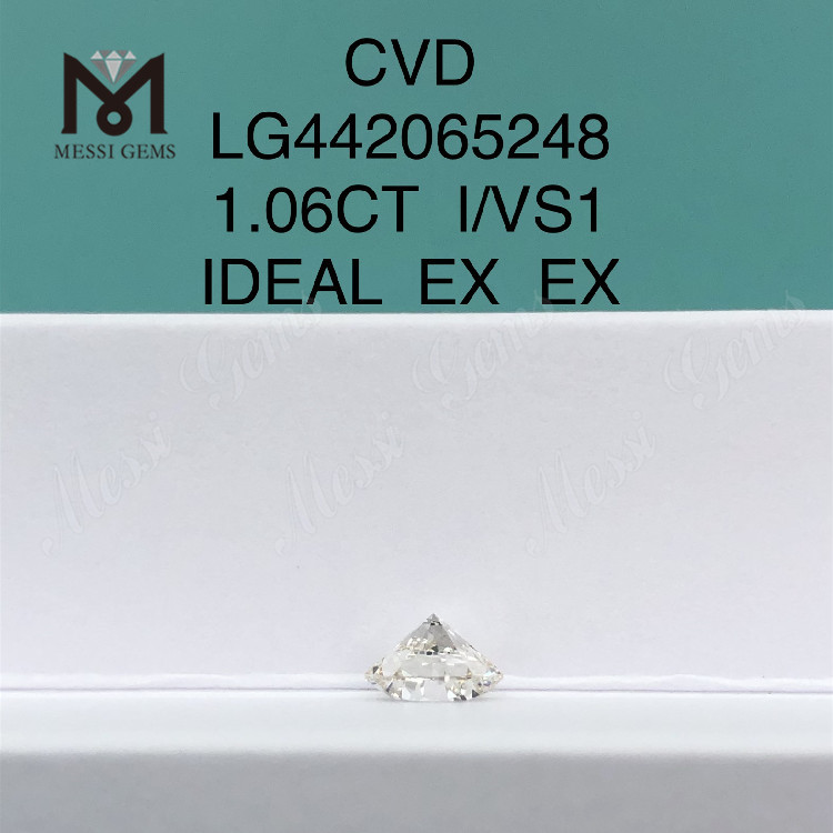 1,06 karat I VS1 Rund laboratoriedyrket diamant CVD