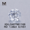 1.08CT E/VS1 rund IGI laboratoriedyrket diamant 1 karat laboratoriediamant til salg