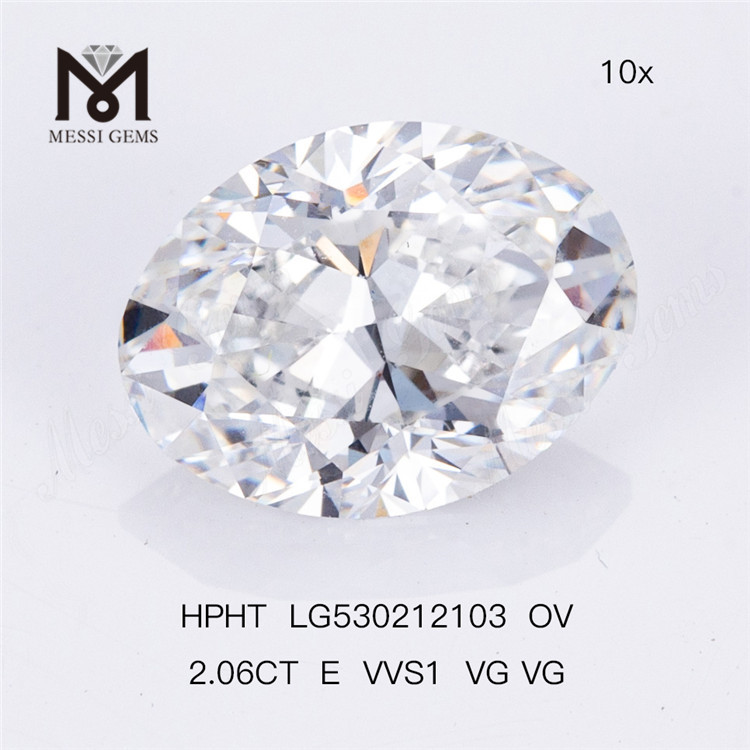 2.06CT E VVS1 VG VG laboratoriedyrket diamant HPHT OV laboratoriediamant 