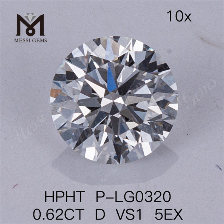 0.62CT HPHT laboratoriediamant D VS1 5EX menneskeskabt diamant