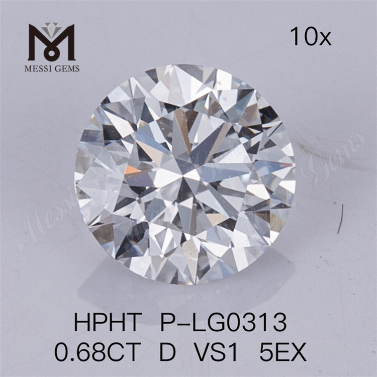HPHT lab diamant 0.68CT D VS1 5EX Lab dyrkede diamanter