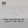 1,52ct F VS1 EX VG OV HPHT laboratoriediamanter