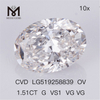 1.51ct G VS1 OVAL VG VG CVD laboratoriedyrket diamant