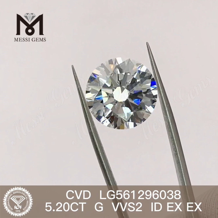5.20CT G VVS2 ID EX EX laboratoriedyrket diamant CVD LG561296038 