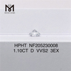 Engros 1.10ct D VVS2 rund brilliantslebet HPHT 3EX syntetisk laboratoriedyrket diamant