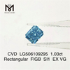 1.03ct rektangulær FIGB SI1 EX VG laboratoriedyrket diamant CVD LG506109295