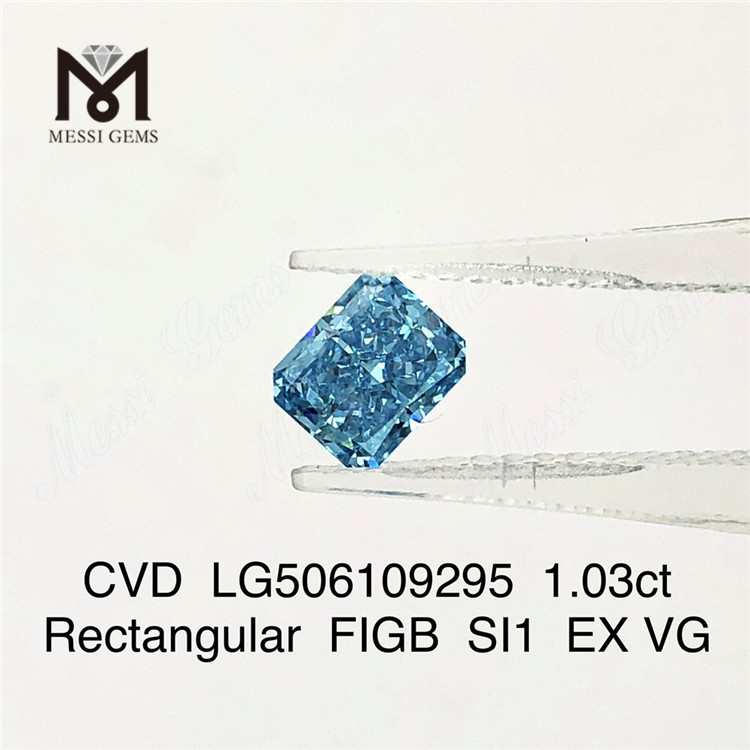 1.03ct rektangulær FIGB SI1 EX VG laboratoriedyrket diamant CVD LG506109295