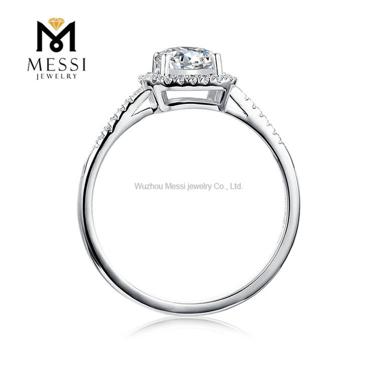 Gratis forsendelse Højkvalitets Mode Moissanite Diamantringe Smykker Kvinder 925 Sterling Sølv Ring