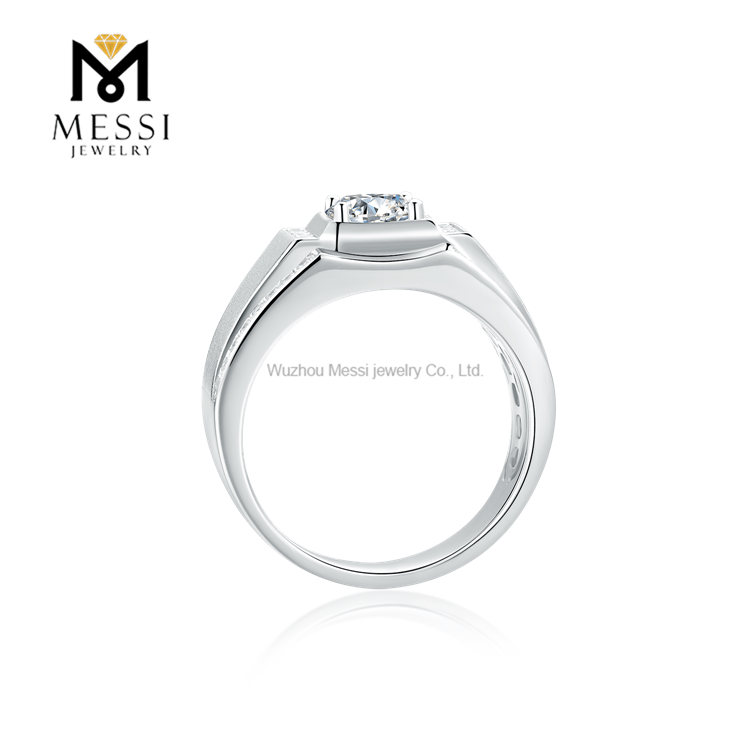925 Sølv Moissanite Ring Sterling Sølv Ring Mænd til Forlovelsesbryllup