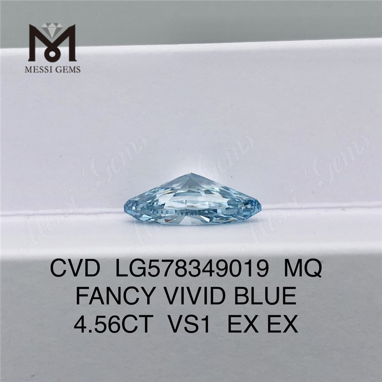 4.56CT VS1 EX EX CVD MQ FANCY VIVID Blue Lab Diamond LG578349019