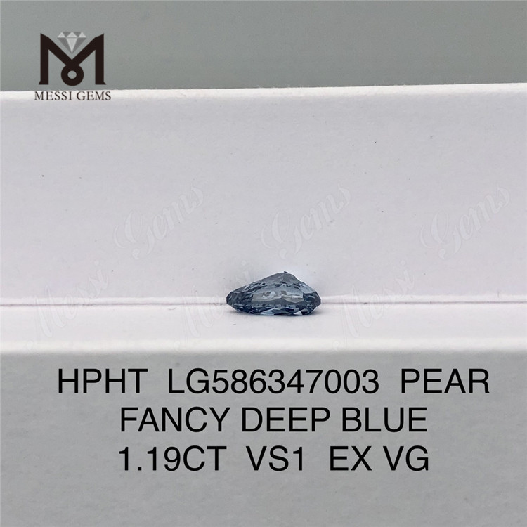 1.19CT VS1 PEAR FANCY DEEP BLUE EX VG HPHT Blue Hpht Diamond Pris LG586347003
