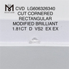 1.81CT D VS2 EX EX CVD RECTANGULAR igi diamant Shop Vores kollektion丨Messigems LG606326340