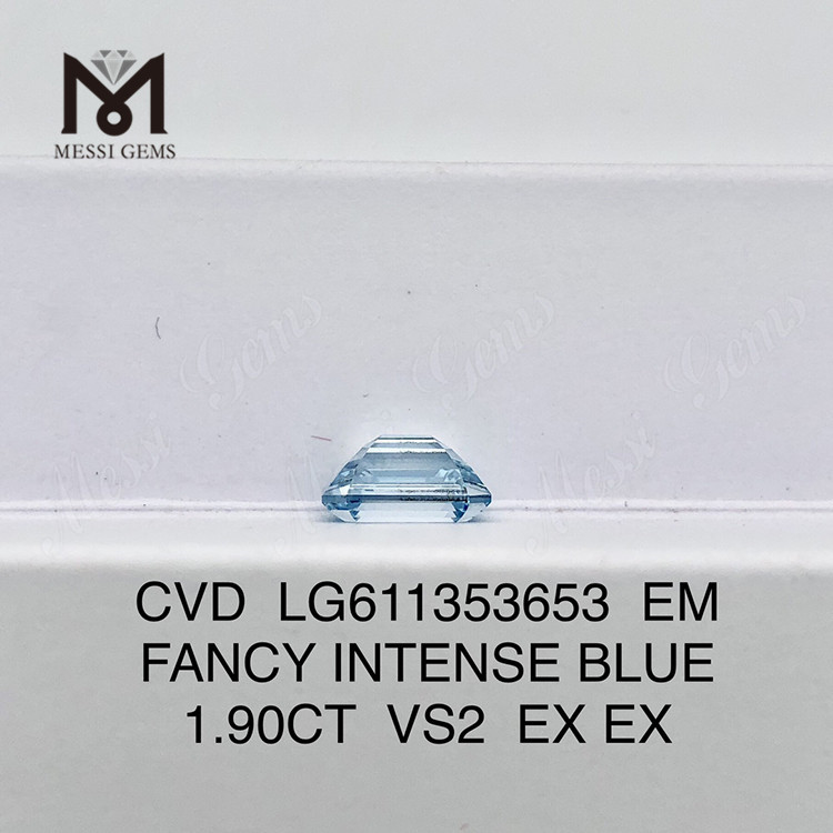 1.90CT VS2 EM FANCY INTENSE BLUE løse laboratoriedyrkede diamanter engros丨Messigems CVD LG611353653 