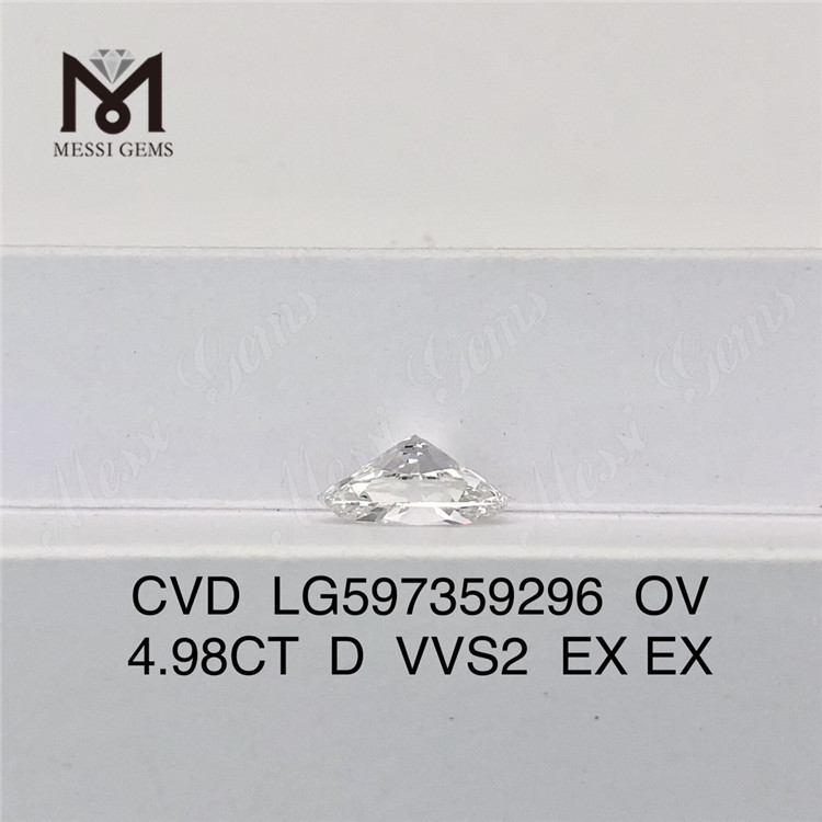 4.98CT D VVS2 EX EX OV dyrkede diamanter i bulk: Forøg dit lager CVD LG597359296 丨Messigems