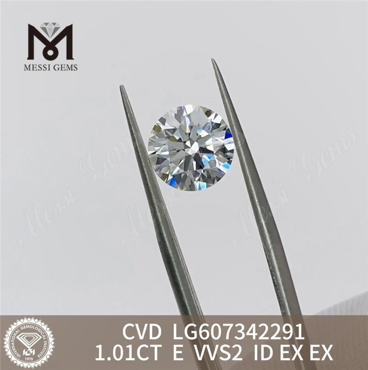 1.01CT E VVS2 CVD laboratoriedyrket diamant til brugerdefinerede smykker丨Messigems LG607342291 