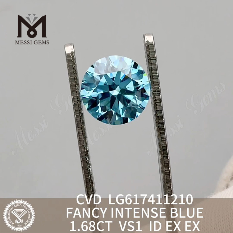 2.01CT VS1 FANCY INTENSE BLUE syntetiske diamanter til salg丨Messigems CVD LG617411211