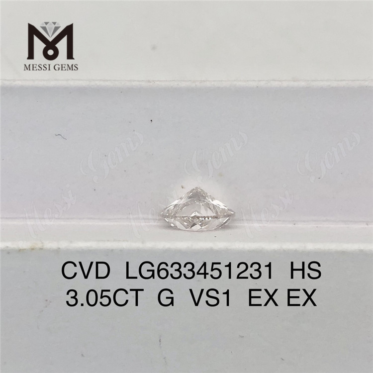 3.05CT G VS1 HS CVD laboratoriefremstillede diamanter engros LG633451231丨Messigems 