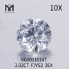 3,02 ct F VS2 Runde laboratoriedyrkede diamanter til salg