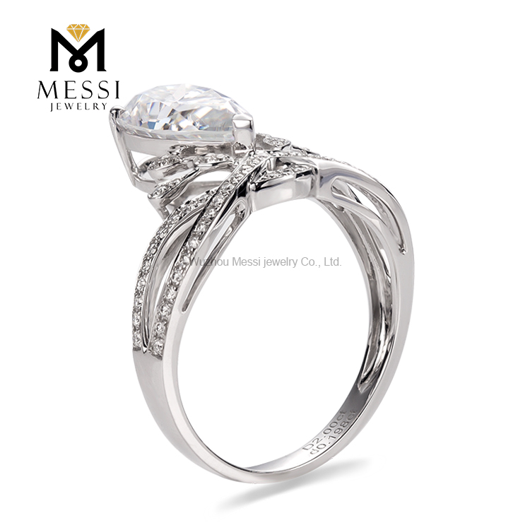 Moissanite diamant vielsesring 14k 18k mode moissanite ring