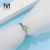 Messi Gems klassiske 1 karat moissanite diamant 925 sterlingsølv dameringe