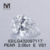 2,06 karat E/VS1 pæreformede laboratoriedyrkede diamanter FAIR VG