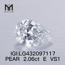 2,06 karat E/VS1 Pærelaboratoriedyrket diamant FAIR VG