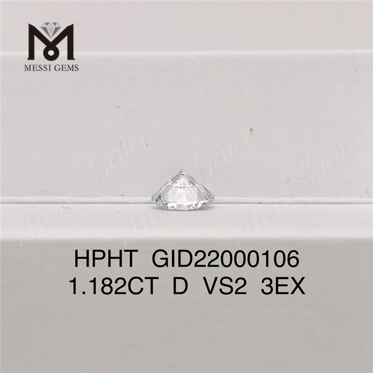 1.182CT RD D 3EX Lab dyrket diamant HPHT VS2 menneskeskabt diamant