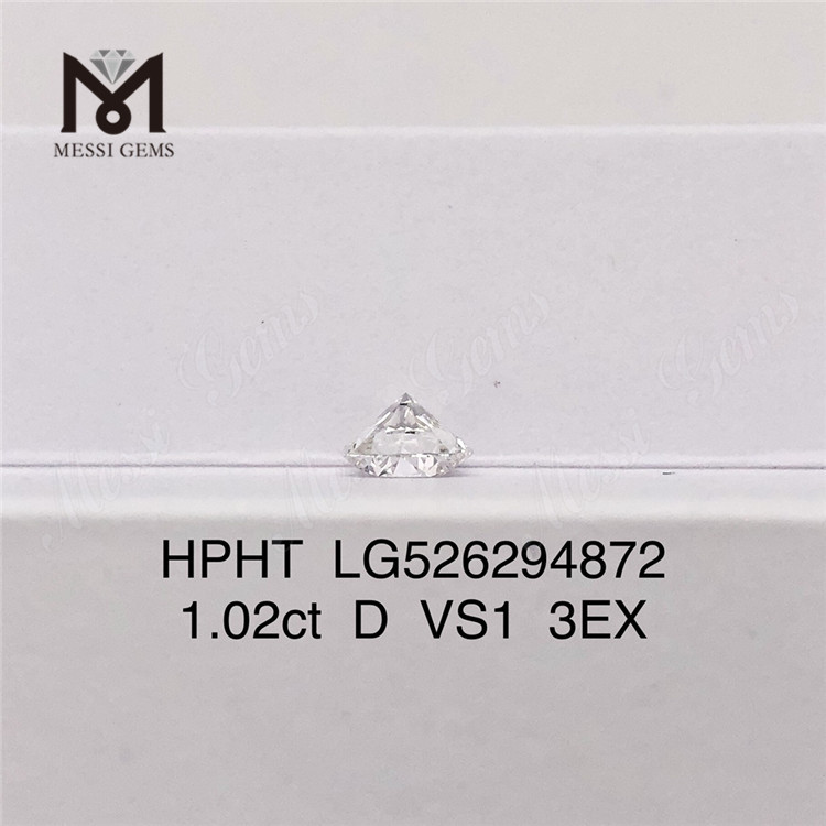 1.02ct HPHT Diamond D VS1 3EX Syntetisk diamant Fabrikspris