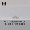 1.16ct Bedste Løs Lab Diamond F VS1 OVAL Lab Grown Diamonds CVD