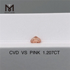 1.207 karat pudeslebet laboratoriediamant fancy pink cvd pudediamant til salg