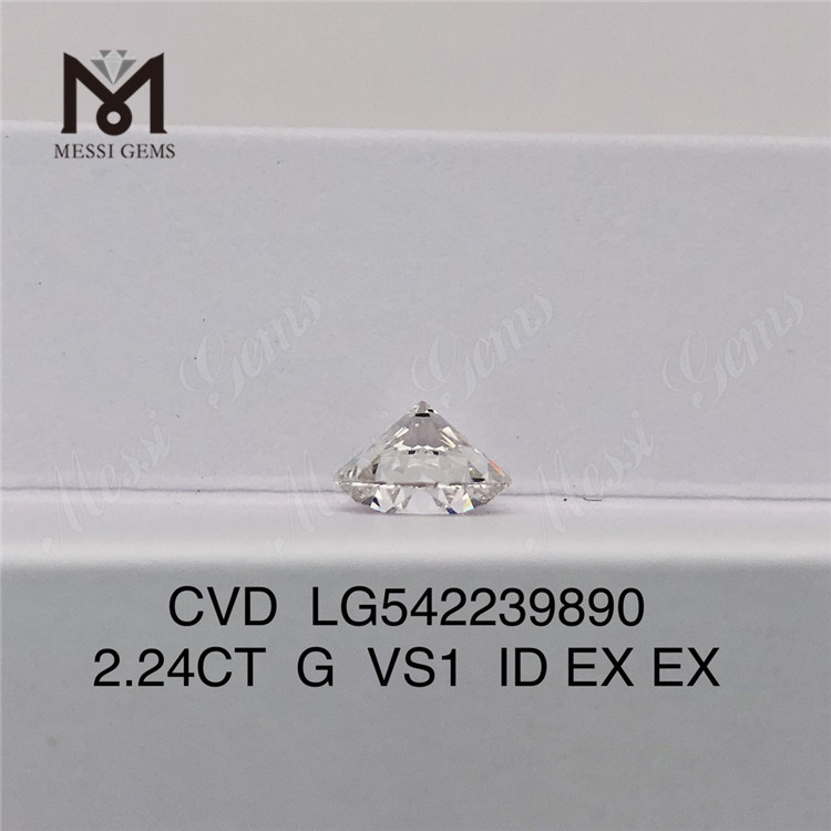2,24 ct CVD laboratoriediamant G VS1 Rund laboratoriedyrket diamant 3EX billig pris
