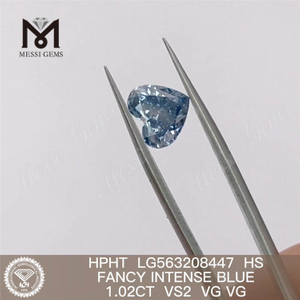 1.02CT HS FANCY INTENSE BLUE VS2 VG VG laboratoriedyrket diamant HPHT LG563208447