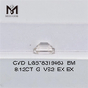 8.12CT G EM VS2 EX EX laboratoriedyrkede ædelstene løse CVD LG578319463
