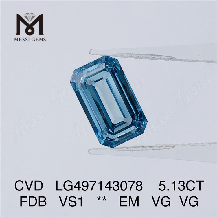 5.13CT FANCY DEEP BLUE VS1 EM VG VG laboratoriediamant CVD LG497143078