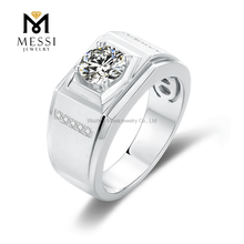 Kvalitet 925 Sterling sølv smykker mænd ringe Moissanite ædelsten Ring