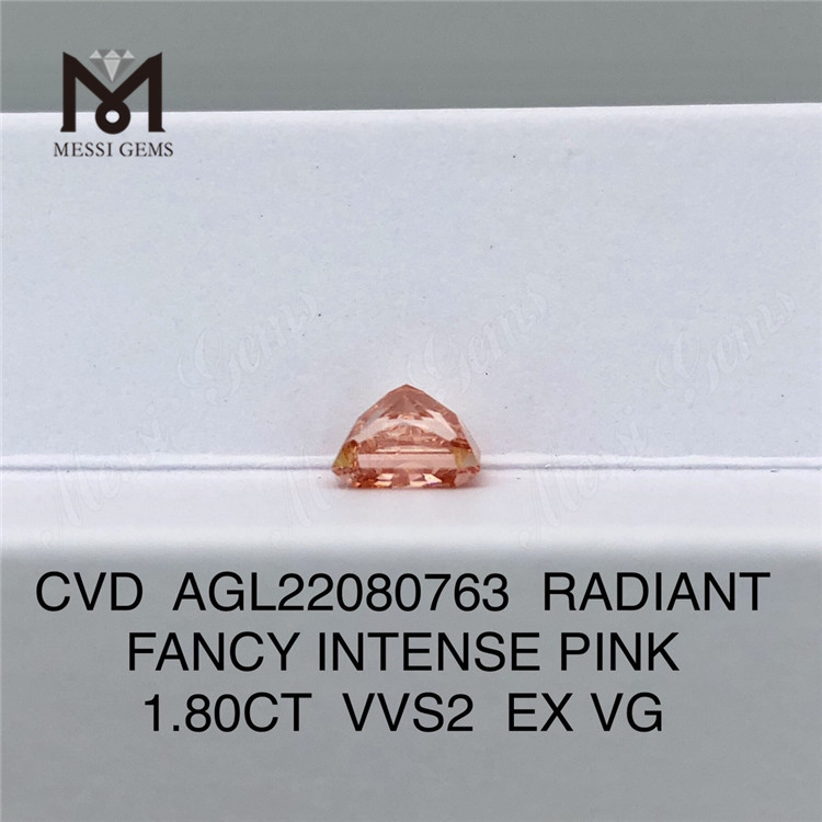 1.80CT VVS2 EX VG Radiant Engros Lab Diamonds Pink FANCY INTENSE PINK Diamond CVD AGL22080763 