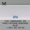 1.15CT VS1 EX VG EM FANCY INTENSE GREENISH BLUE ​CVD diamanter til salg LG586346991 