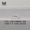 7.96CT E VVS2 smaragdskåret diamantlaboratoriet CVD LG611368823丨Messigems \t