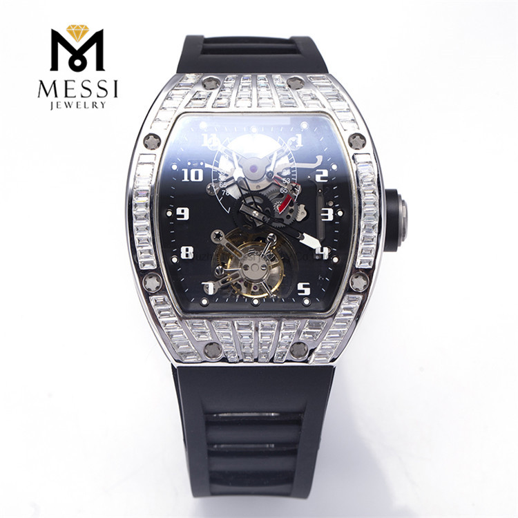 Engros Custom Herreure Iced Out Moissanite Fashion Herre Moissanite Watch