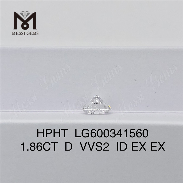 1.86CT D VVS2 ID Hpht-behandlede diamanter LG600341560 Økobevidste valg丨Messigems