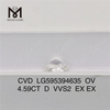 4.59CT D VVS2 EX EX OV 4.5ct CVD Loose Diamond LG595394635