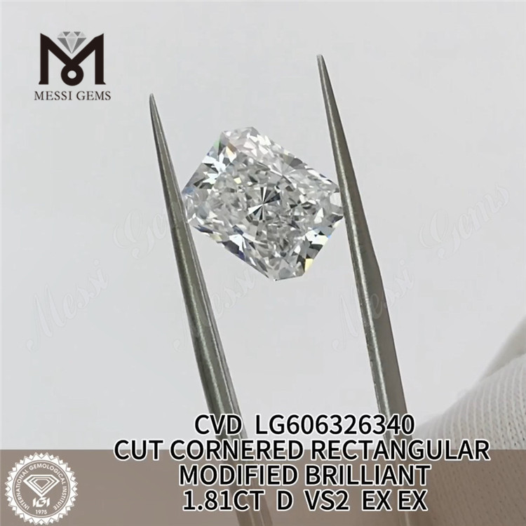 1.81CT D VS2 EX EX CVD RECTANGULAR igi diamant Shop Vores kollektion丨Messigems LG606326340
